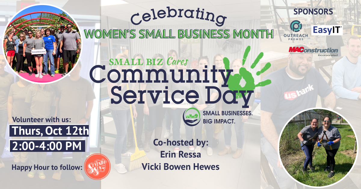 10/12: Community Service Day celebrating Women’s Small Business Month